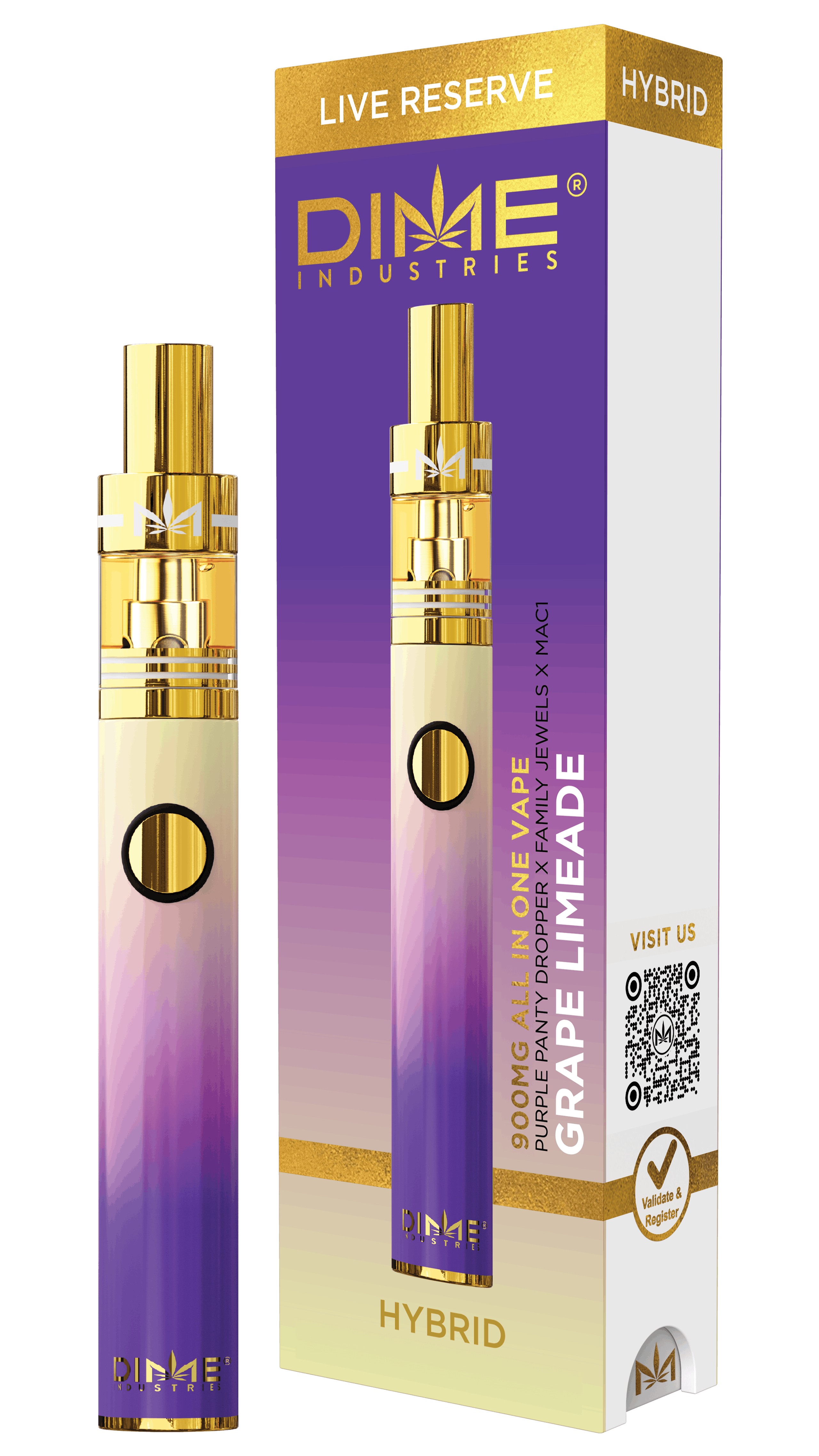 Dime Industries Live Resin Dispo | Grape Limeade | SOUTH SHORE BUDS