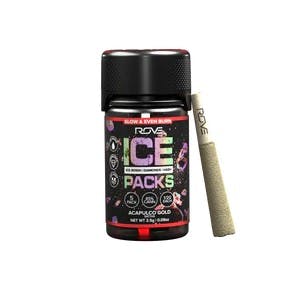 Product: Ice Packs | Acapulco Gold | Rosin + Diamond + Hash Infused Preroll - 0.5g/5pk