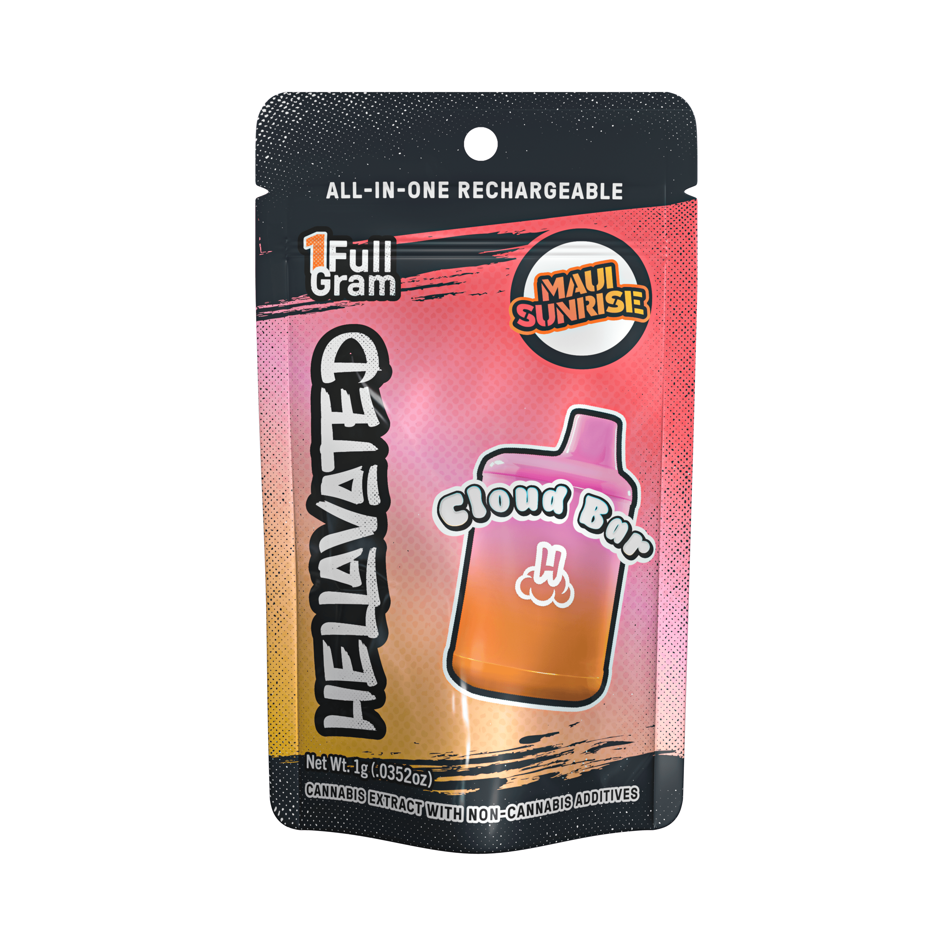 Maui Sunrise Cloud Bar Rechargeable Disposable 1g 1g Vaporizers