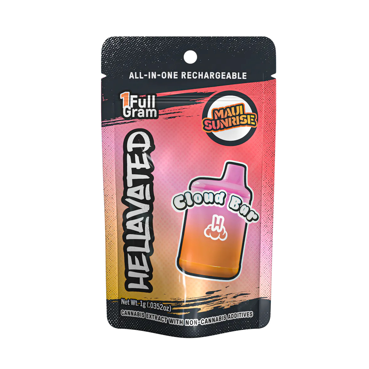 Maui Sunrise Cloud Bar Rechargeable Disposable 1g 1g Vaporizers |  Hellavated |