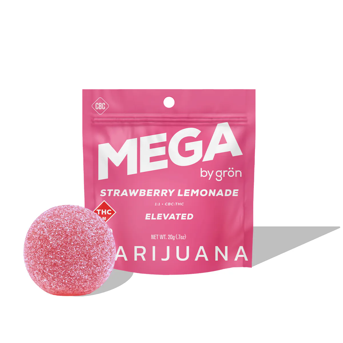 1:1 Strawberry Lemonade MEGA - CBC/THC - Elevated | Key Missouri