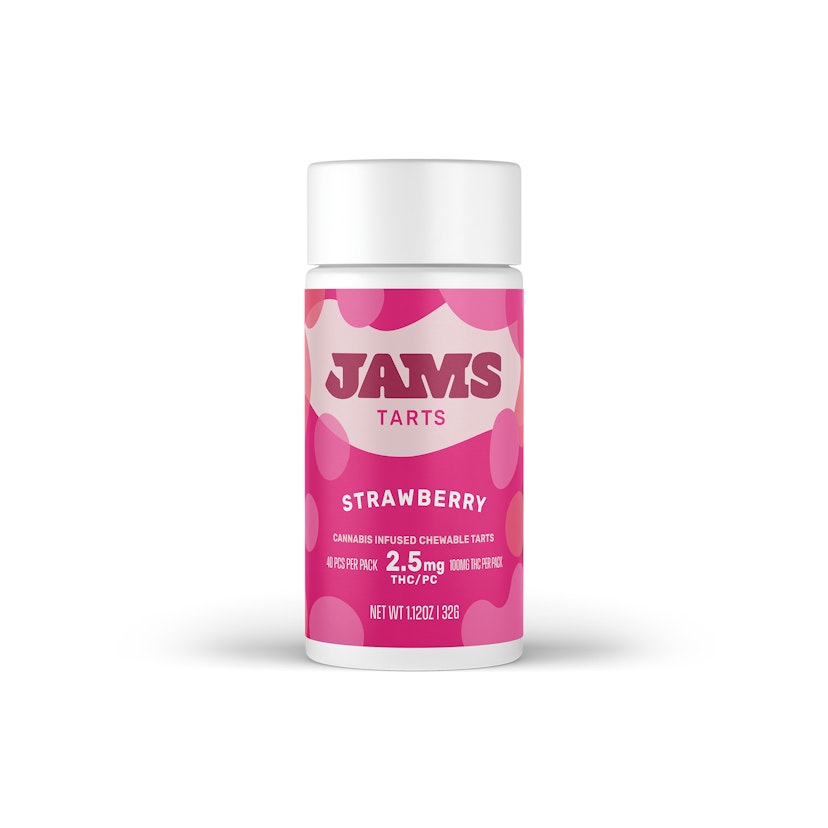 JAMS Tarts Edibles: 40pk Micro-Dose Tarts Strawberry 100mg