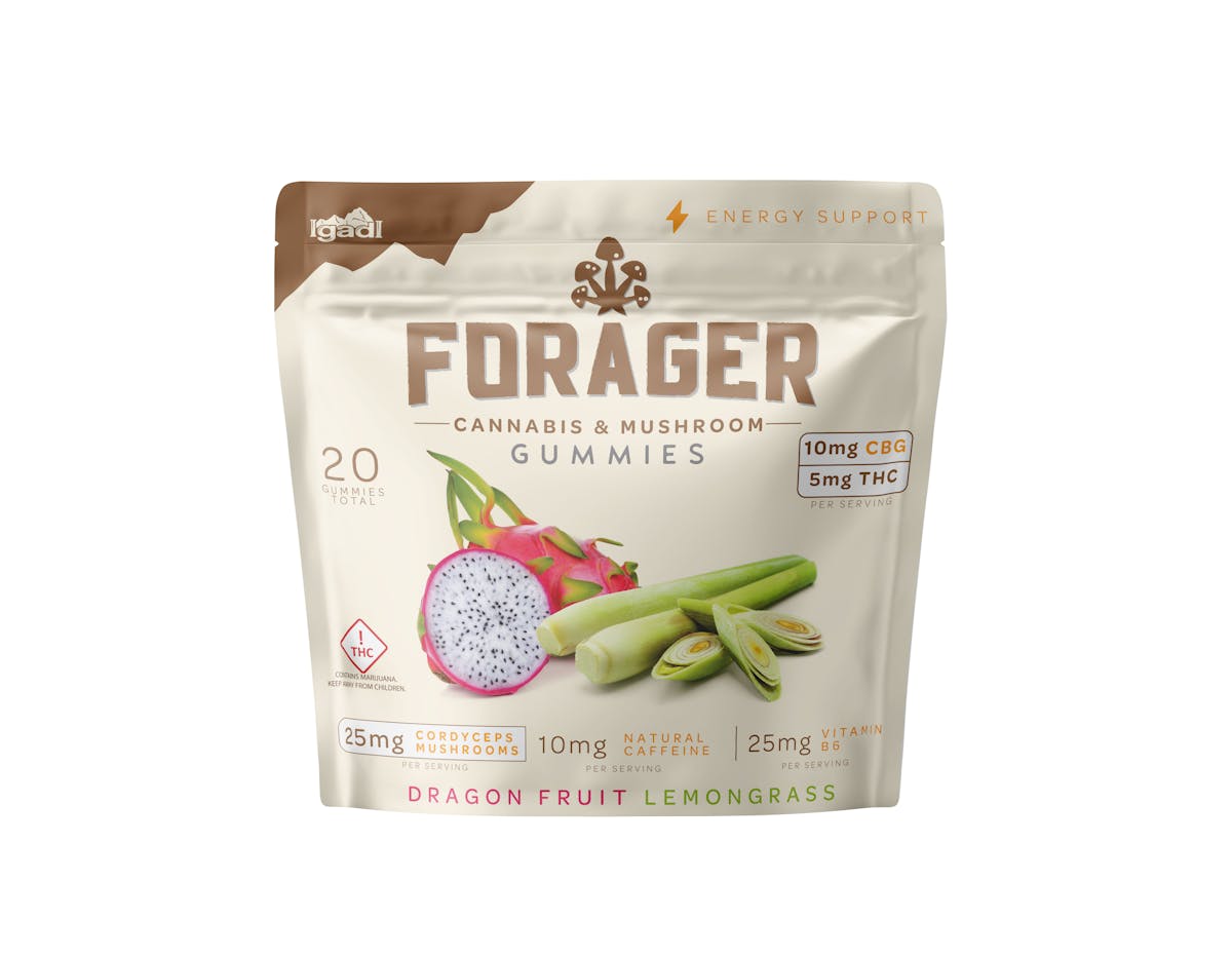 Photo of IgadI | Forager Energy Gummies | Dragon Fruit Lemongrass 2:1 (THC/CBG)