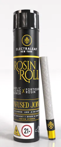 ELECTRALEAF | ROSIN ROLL | GARLIC ICING FLOWER x FORTISSIMO ROSIN | INFUSED PRE-ROLL | 1.35G-active