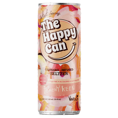 The Happy Can | Hemp | Peachy Keen (CBD 4 mg : THC 4 mg) | 12 fl
