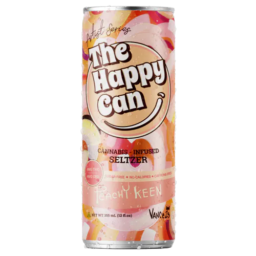 The Happy Can | Hemp | Peachy Keen (CBD 4 mg : THC 4 mg) | 12 fl