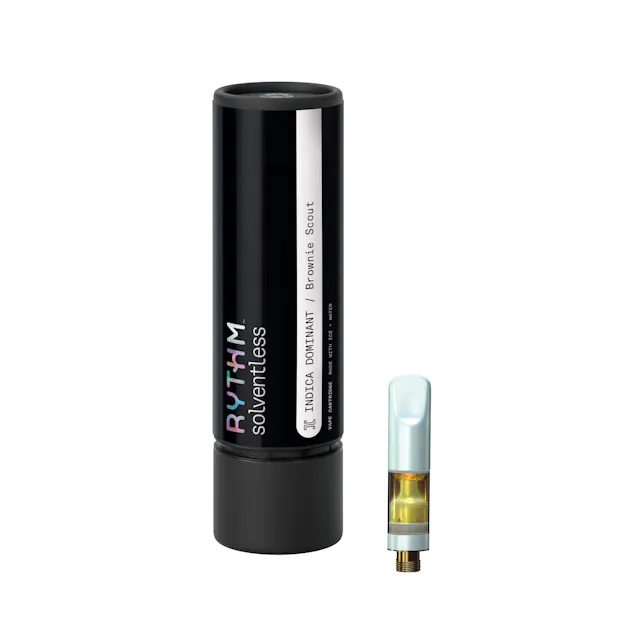 Rythm Solventless Live Rosin Cart Brownie Scout .5g (indica, live rosin cartidge)