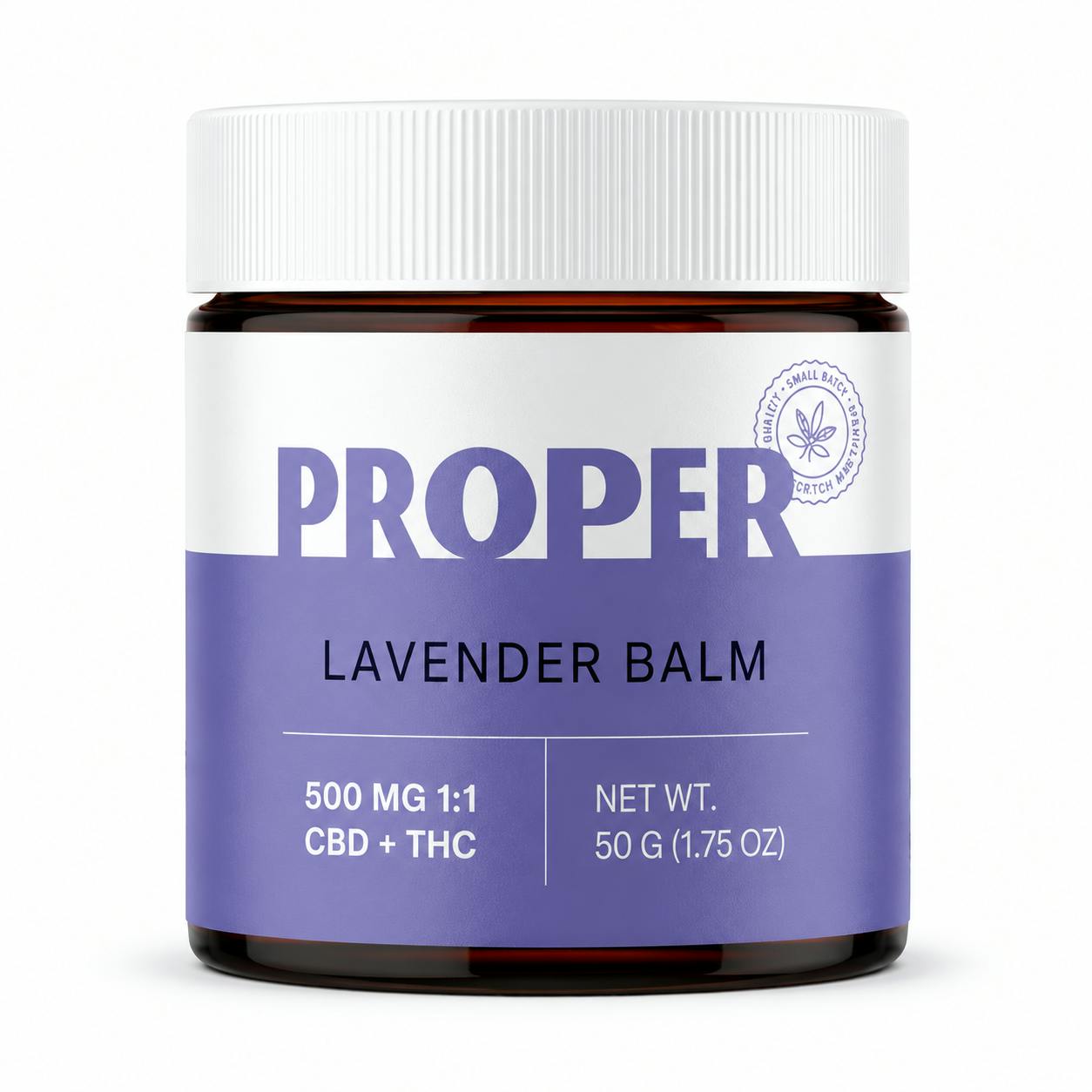 Proper - 500mg THC: 500mg CBD Balm - Lavender