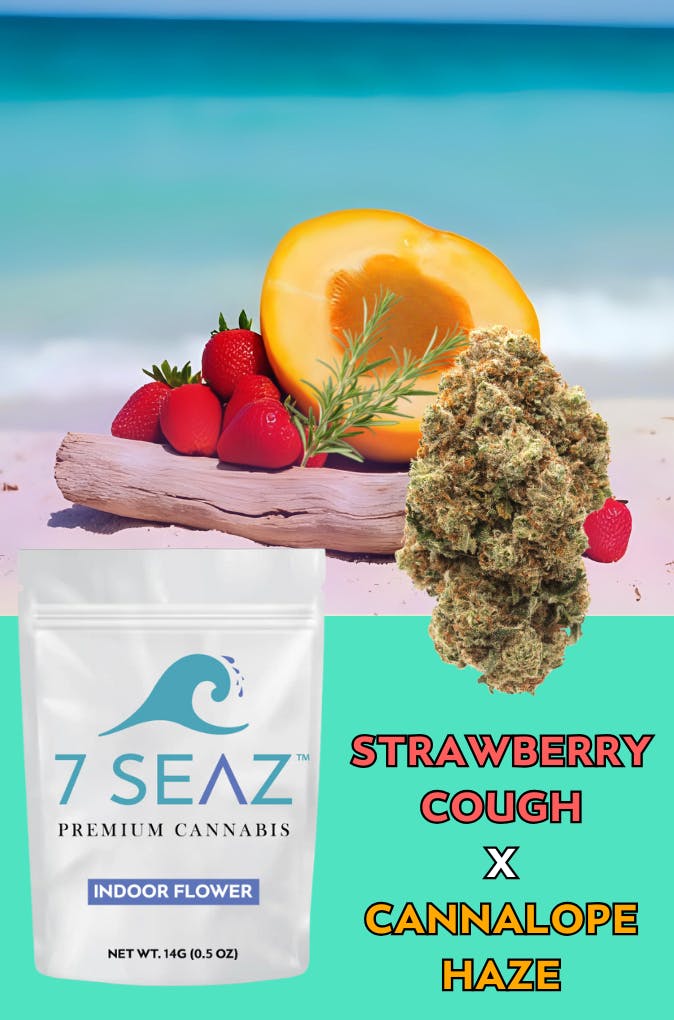 Strawberry Cough x Cannalope Haze Flower | Hybrid | 7 Seaz