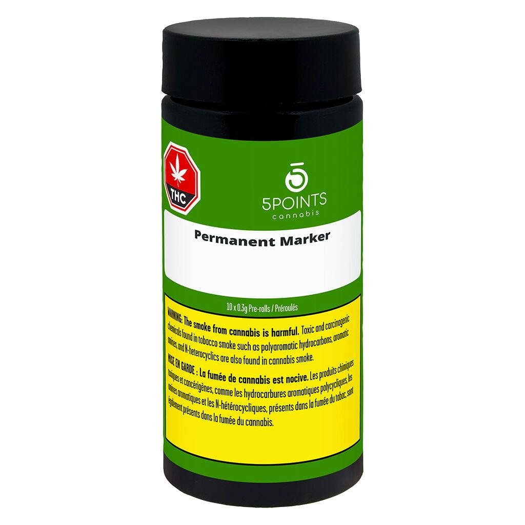 5 points - permanent marker pre-roll - 10x0. 3g