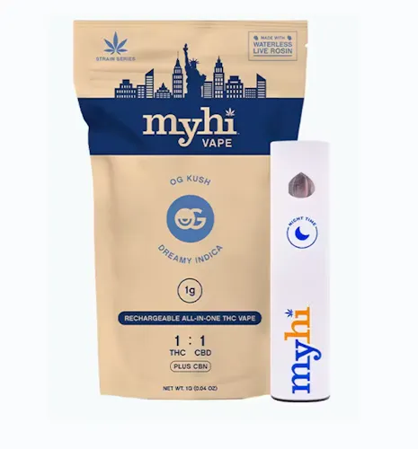 Dreamy Indica OG Kush – Waterless Live Rosin AIO (1g) Rechargeable Vape-3