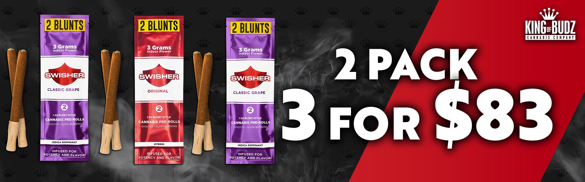 Swisher 1.5 Infused Blunt 2pk 3/$83
