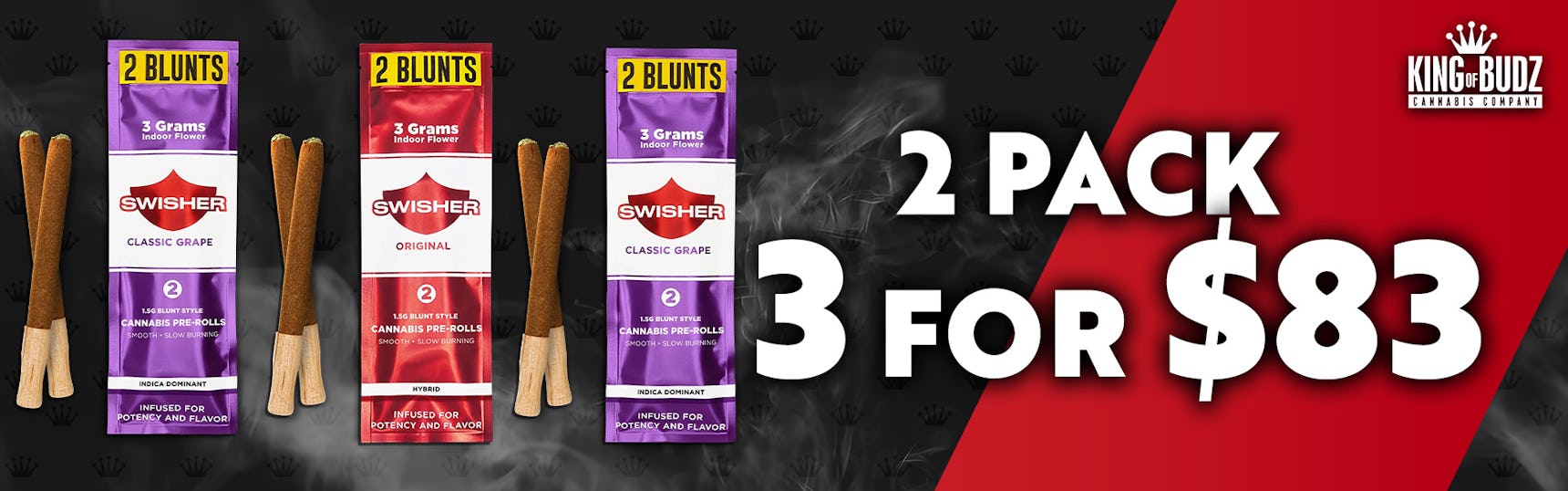 Swisher 1.5 Infused Blunt 2pk 3/$83