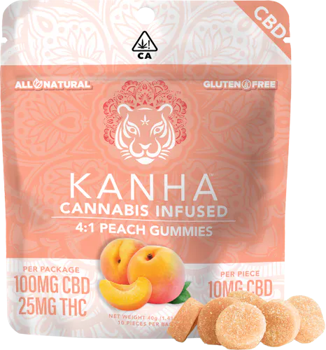 4:1 Cbd:Thc Peach (10pk)-active