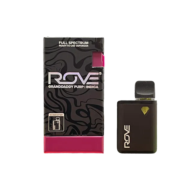 Rove Disposable Live Resin Diamond Minibar Granddaddy Purp .5g (indica, live resin disposable)