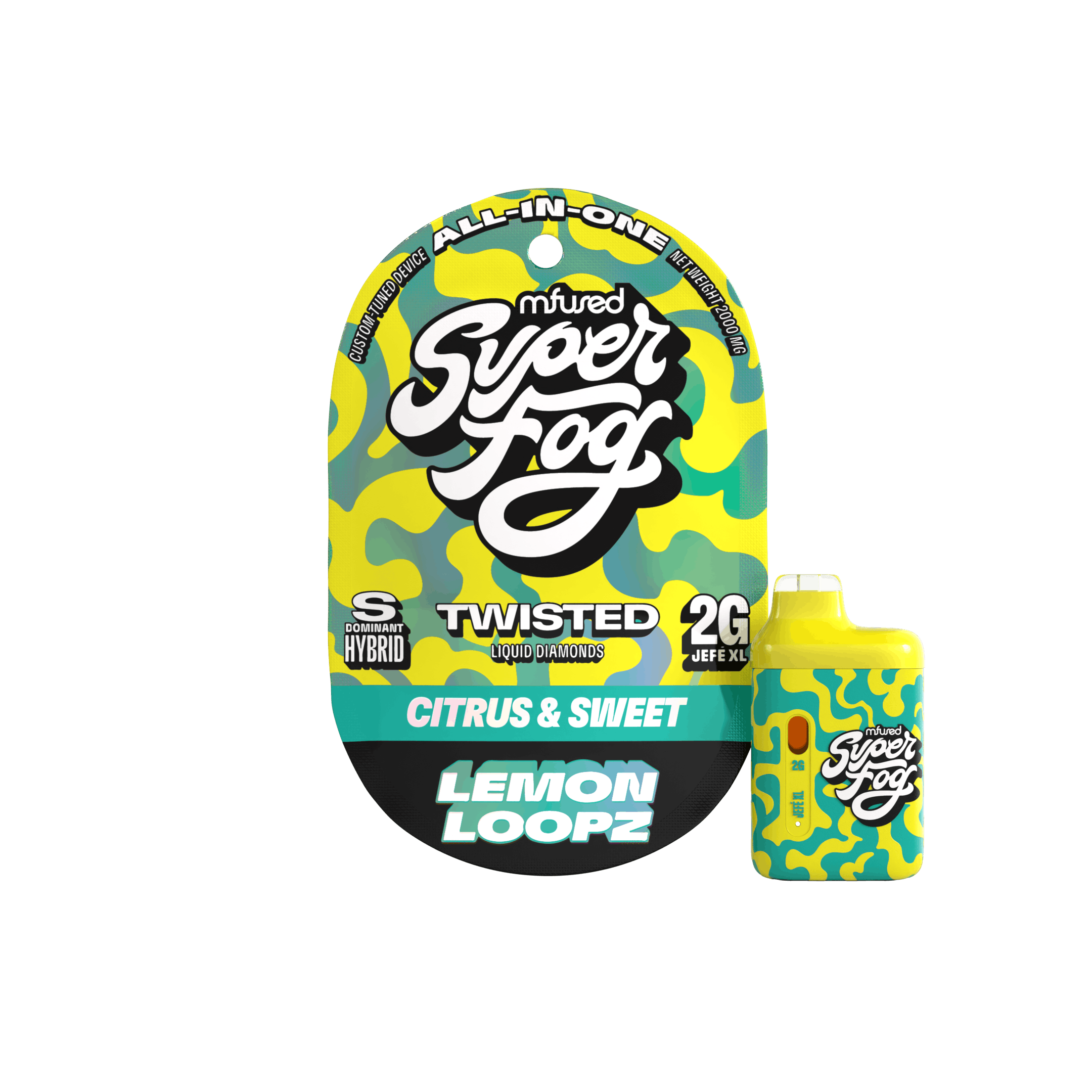 Mfused Superfog Lemon Loopz 2g Twisted JefeXL Plus Vape