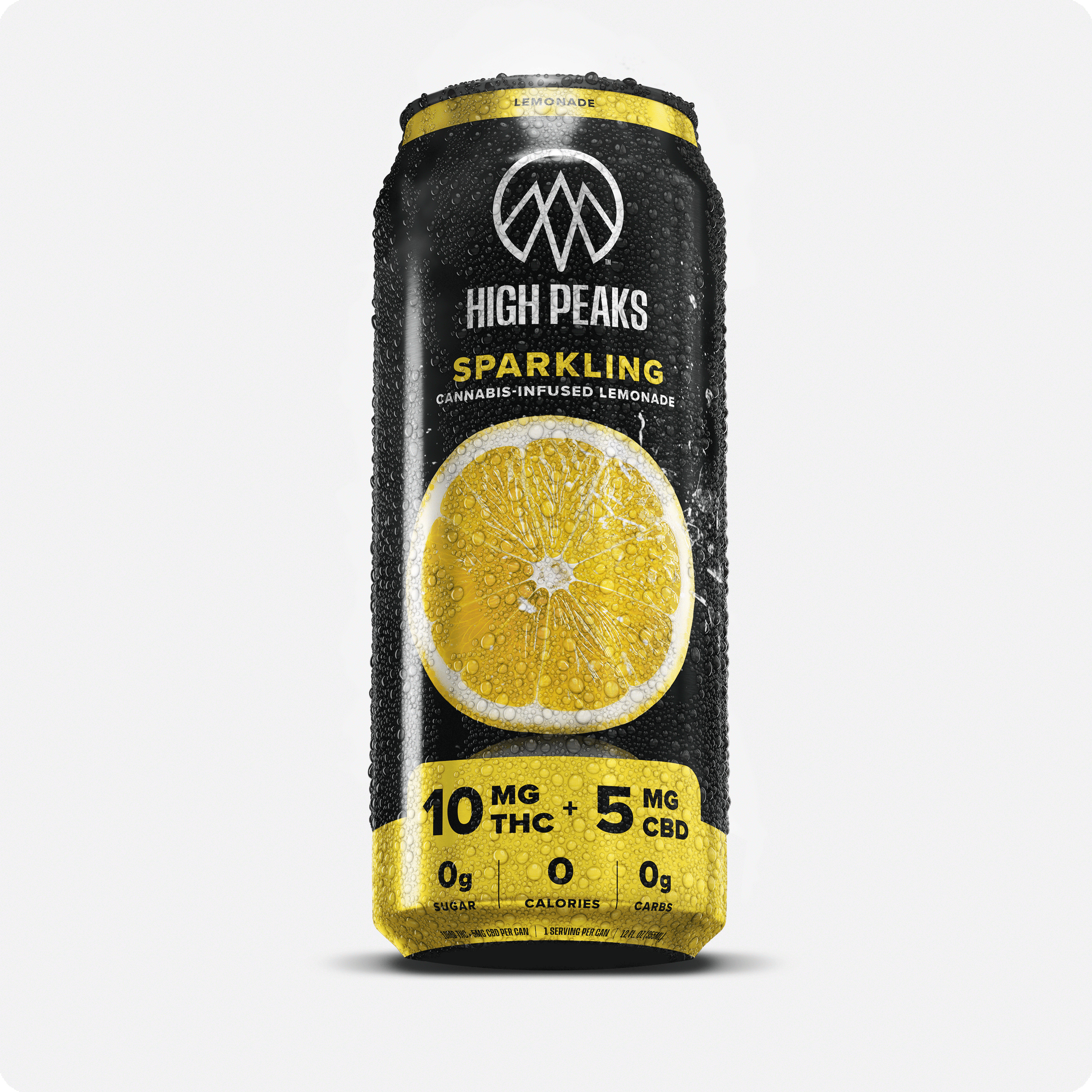 High Peaks | Sparkling Lemonade | 10mg THC + 5mg CBD | 12 fl. oz | 1-Pk.