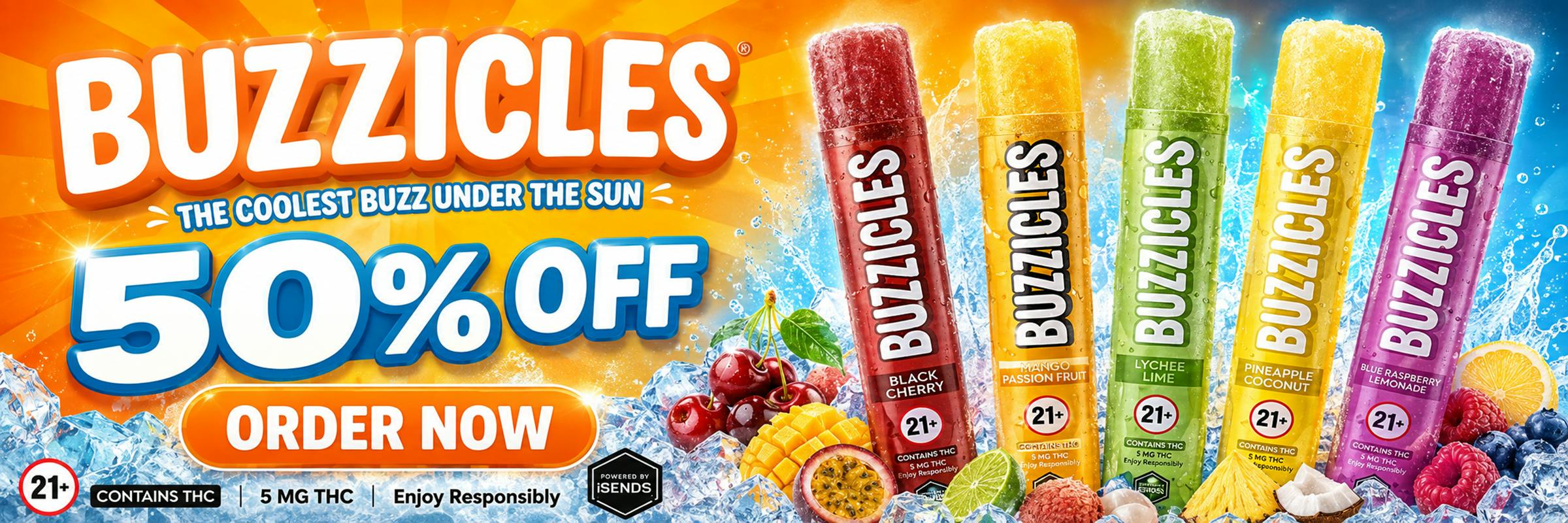 Buzzicles - THC Infused Ice Pops 50% Off