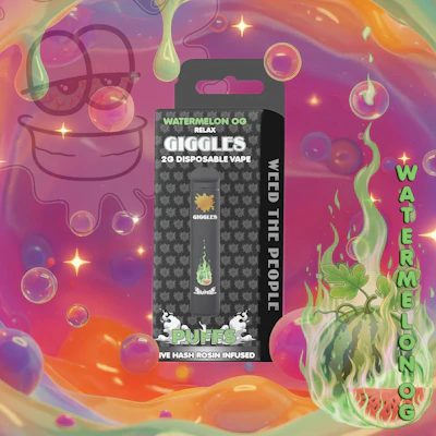 Giggles - 2g Live Rosin Disposable - Watermelon OG