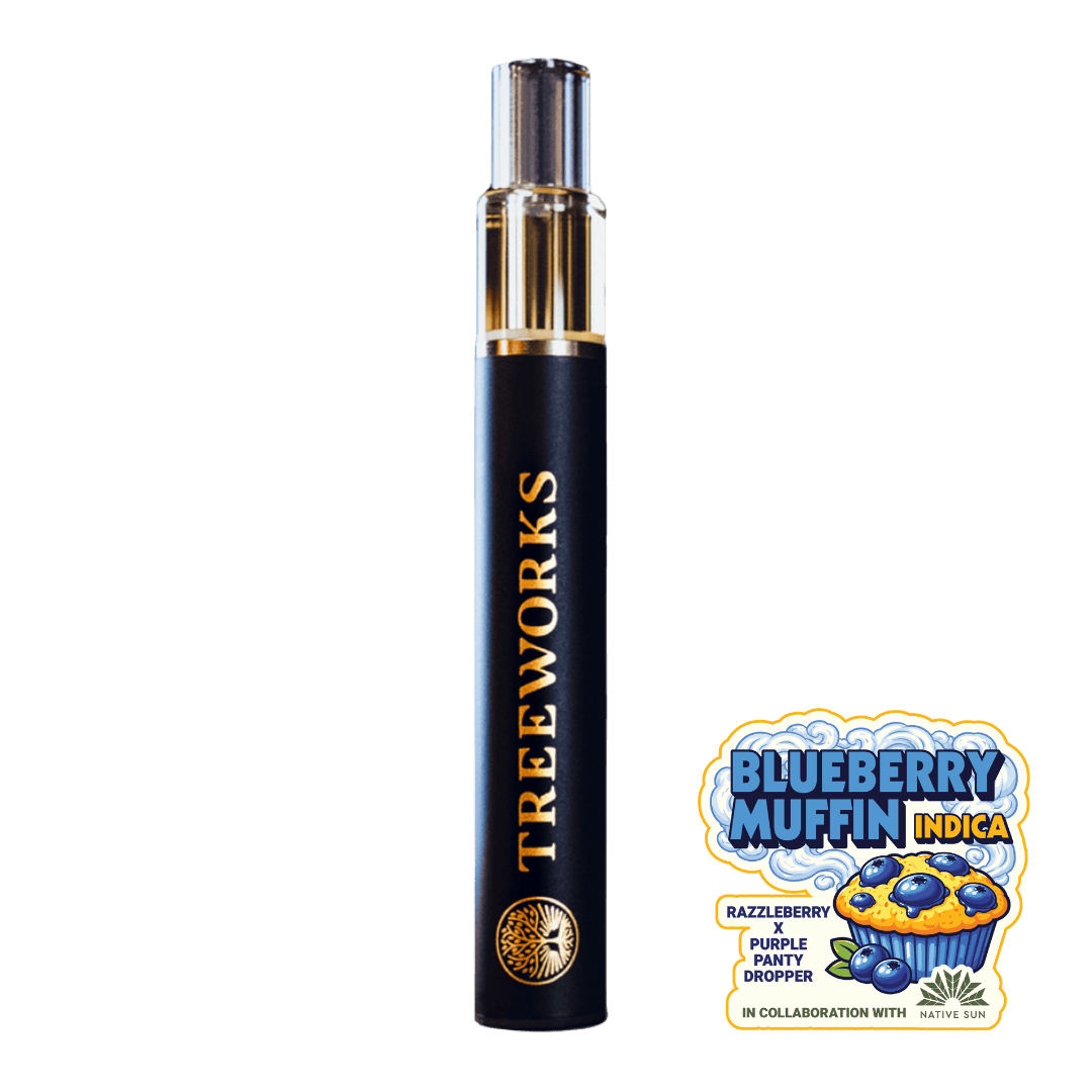 Native Sun Treeworks x Native Sun: Blueberry Muffin | 0.5g | Disposable  Live Rosin Vape - Native Sun Cannabis Cannabis Dispensary in MA