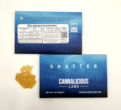 Cannalicious - 1g Shatter - Super Sonic