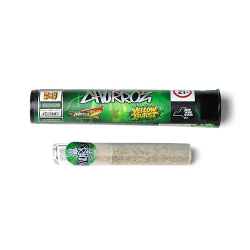 Static Room x Super Dope Mega Z Emerald x Yellow Burst 2g Churroz Glass Tip Hashhole