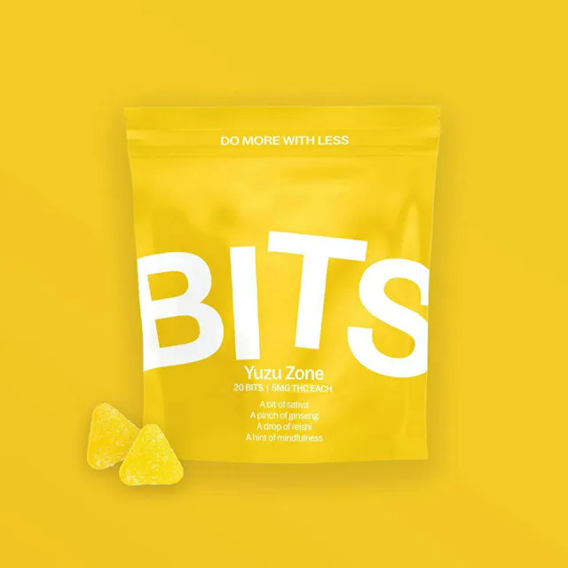 BITS Gummies Yuzu Zone 1 THC : 1 CBG 20pk/100mg (sativa, 2.8g)