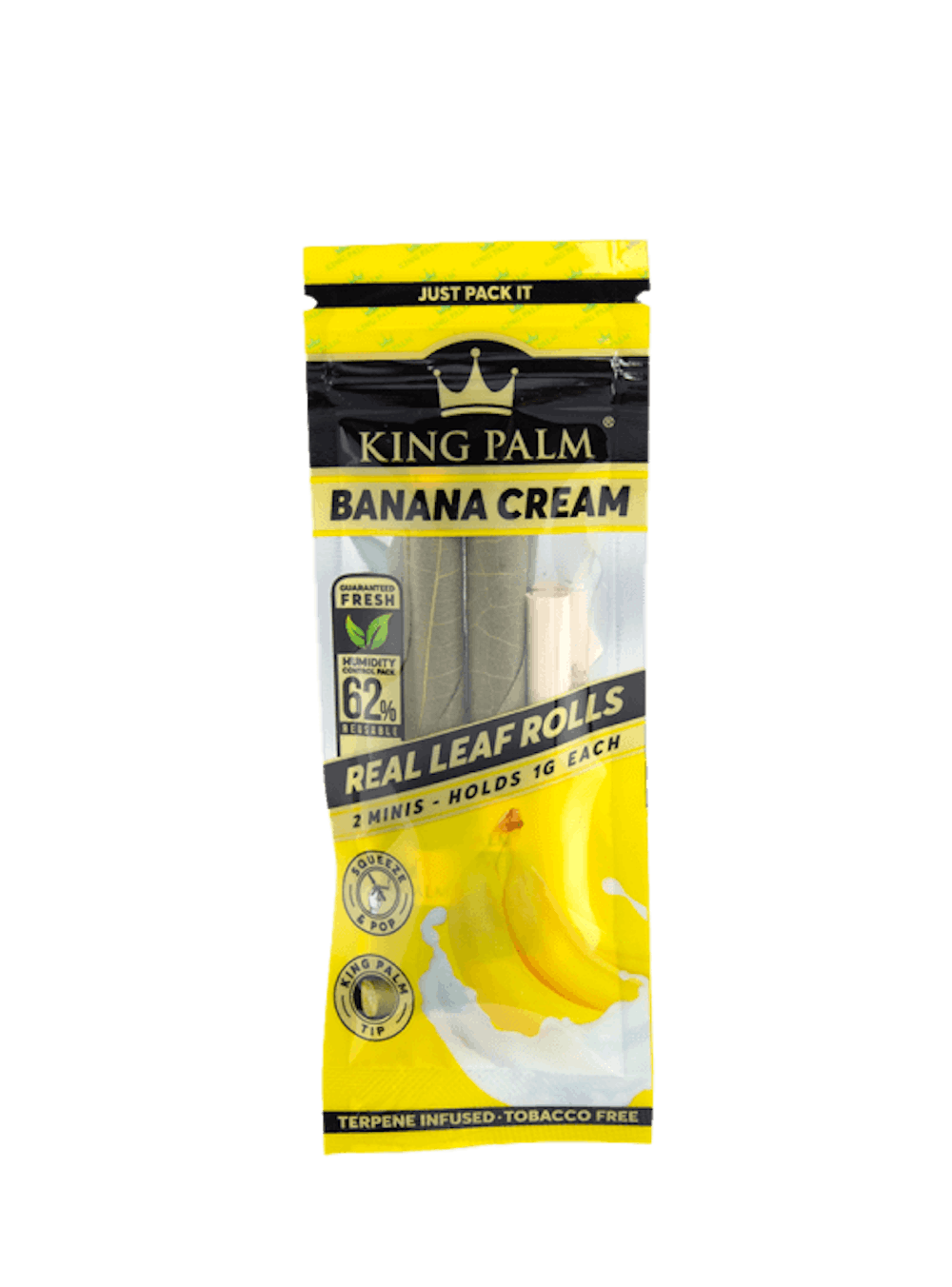 Product King Palm Hand Rolled Leaf Mini | 2pk | Banana Cream