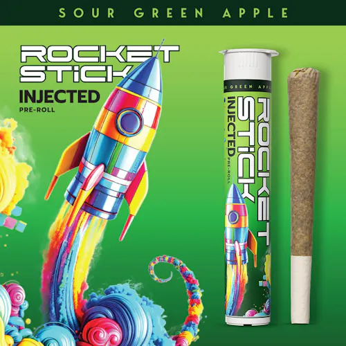 Rocket Sticks | 1.2g Infused Preroll | Sour Green Apple-1