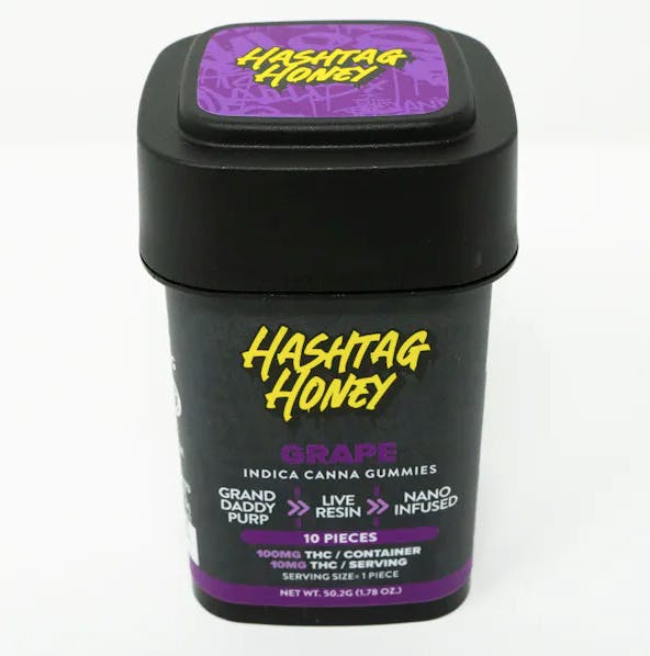 Edibles | Hashtag Honey | Grape | Live Resin | 10pk | 10mg