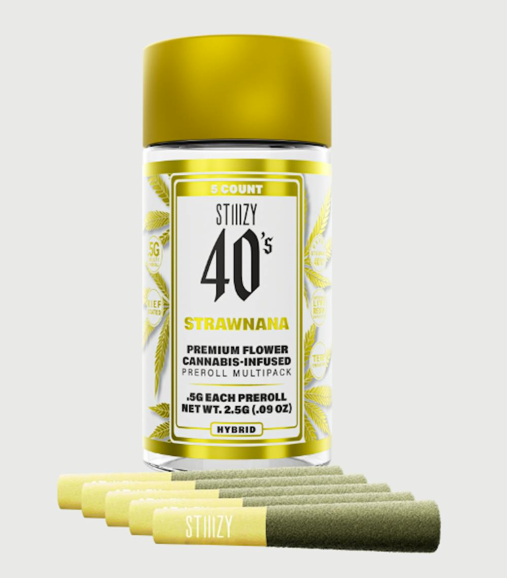 Product Infused Preroll | Strawnana (H) 5pk | Stiiizy