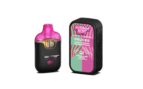 Bodega Boyz – Deuces – AIO  Live Resin Vape Guava  Mintz x Strawberry Haze – 2grams-active