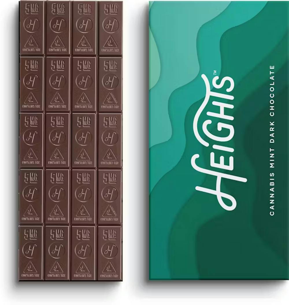 Product Heights - Mint Dark Chocolate Bar (Hybrid) - 100MG