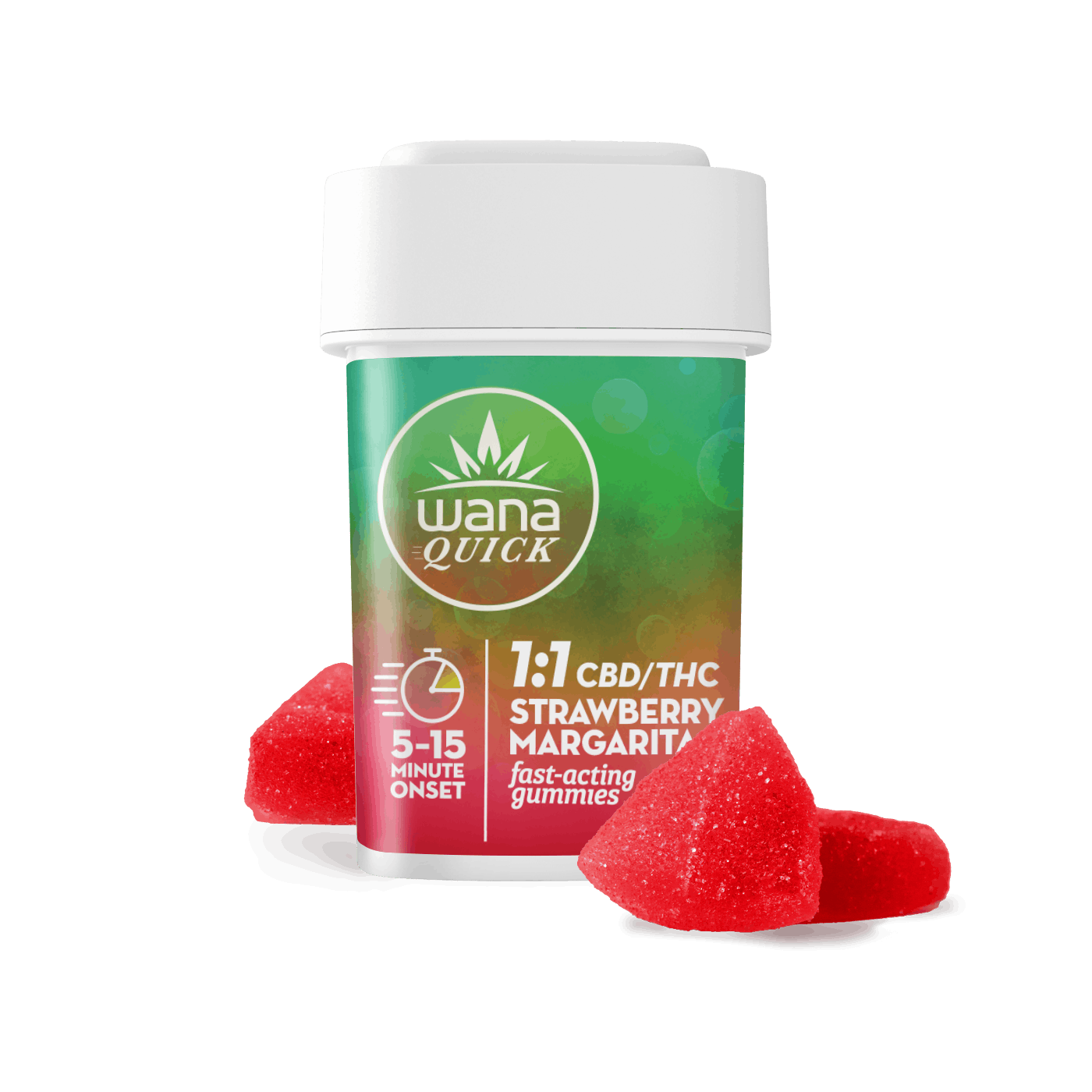 Quick Strawberry Margarita 1:1 CBD/THC Gummies [10 pack] | 200mg