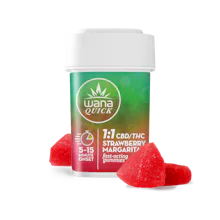 Quick Strawberry Margarita 1:1 CBD/THC Gummies [10 pack] | 200mg