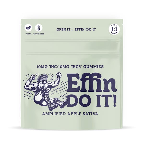 Amplified Apple 1:1 (THC:THCV) - 100mg Soft Chews - Effin' Edibles