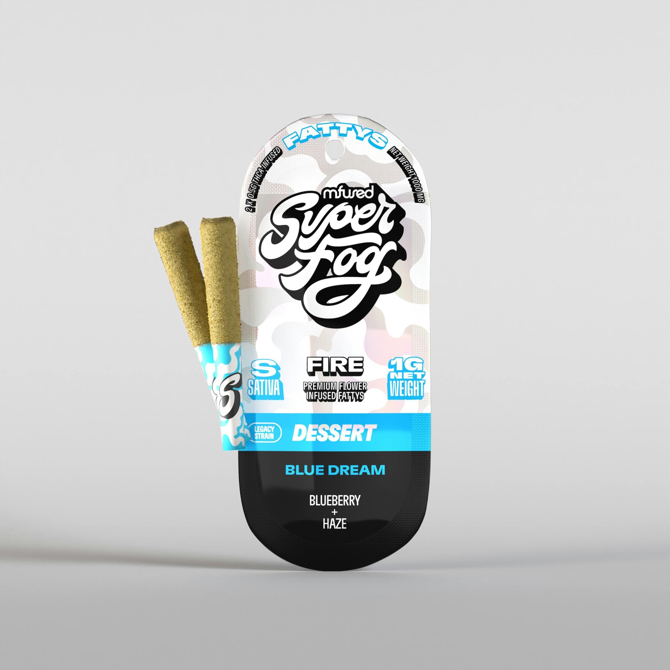 Mfused SuperFog Fire 1g Infused Pre-Roll 2pk - Blue Dream