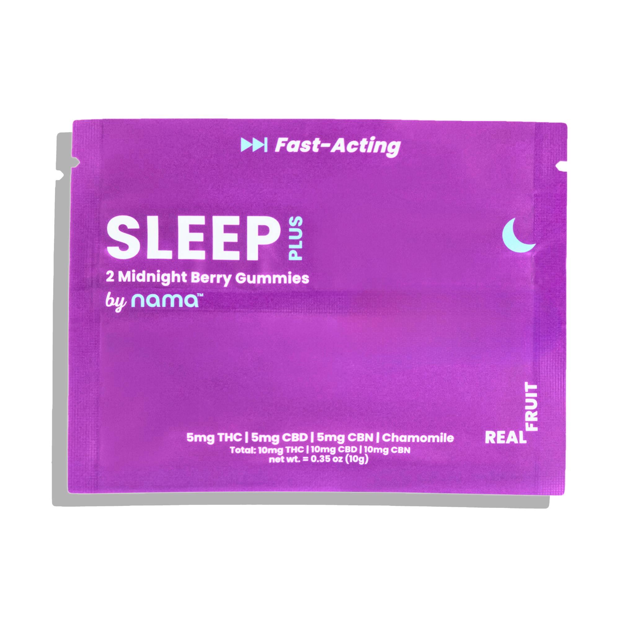Nama | Sleep+ Midnight Berry Gummies 2 Pack | 10mg