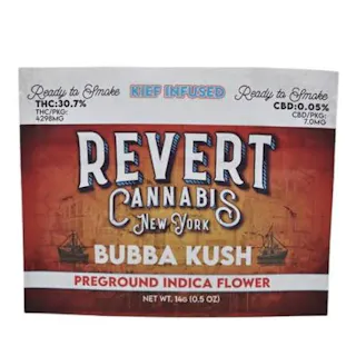 REVERT - BUBBA KUSH - KIEF INFUSED PREGROUND FLOWER - 14G