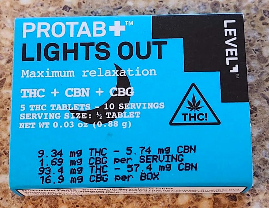 Lights Out Protab+ | 10 Pack | 93.4mg | Level