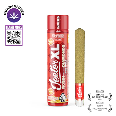 Strawberry Sour Diesel Jeeter XL Infused Pre-Roll | 2g - PRE_ROLLS by Jeeter at King of Budz