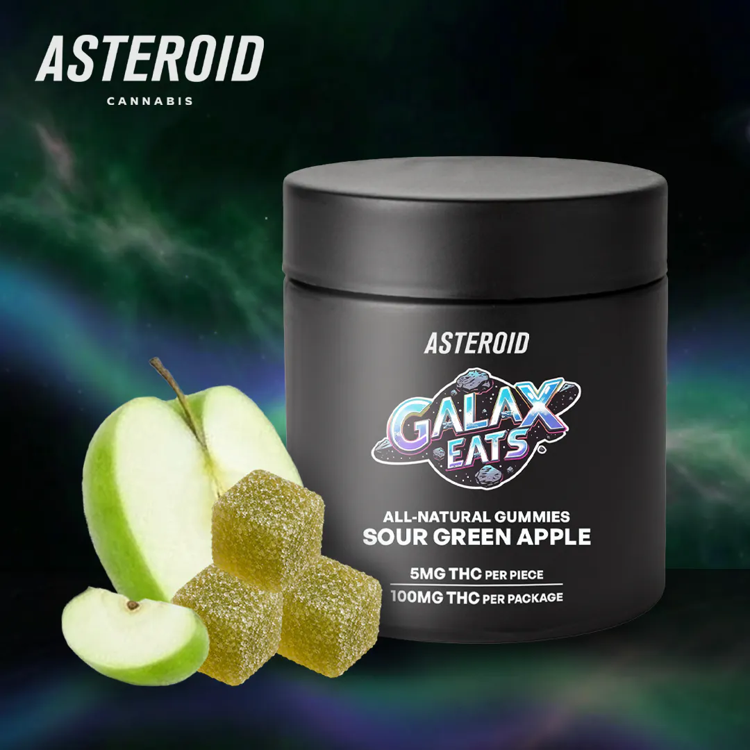 Asteroid GalaxEats Gummies Sour Green Apple T99.8mg - C0170000074