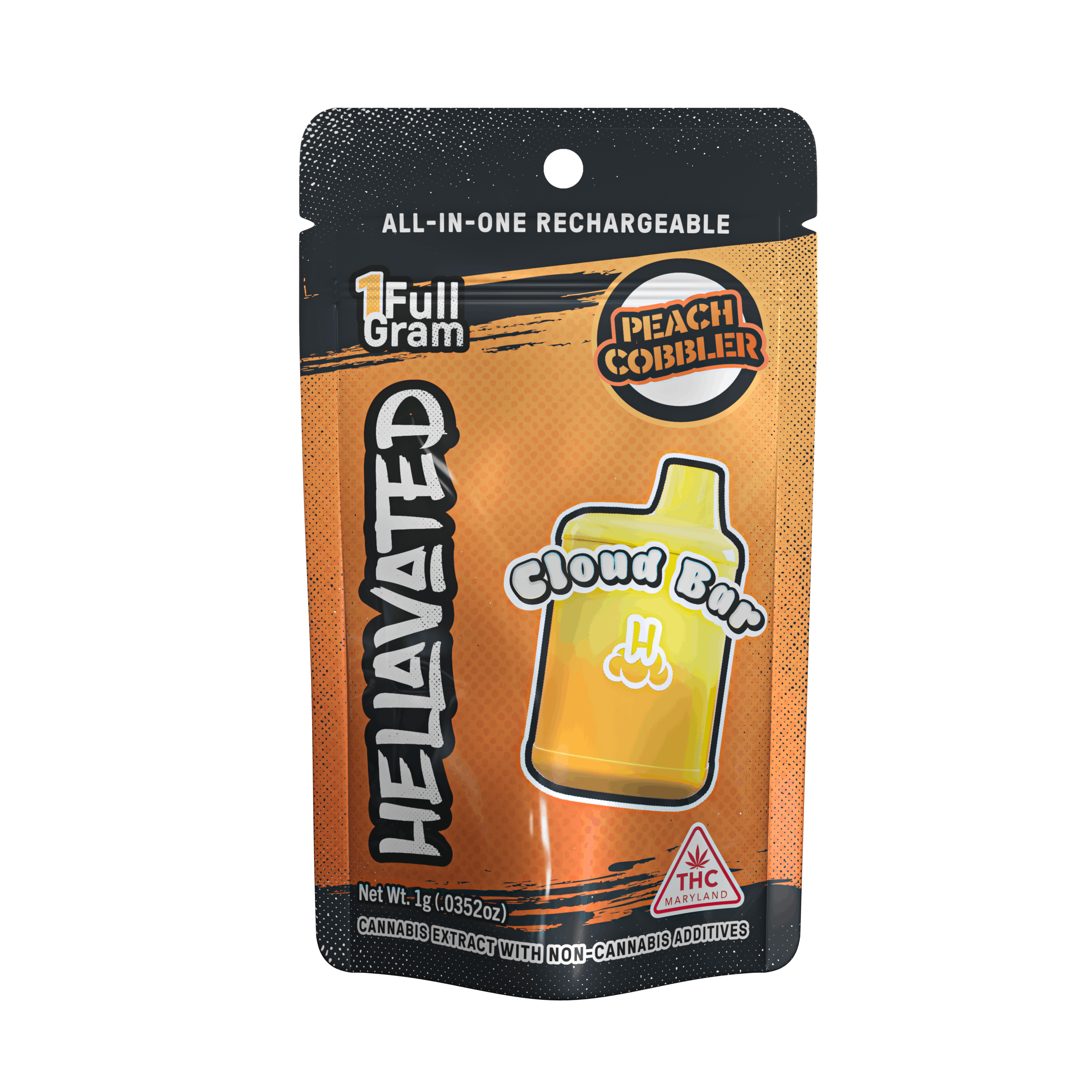 Peach Cobbler Cloud Bar Rechargeable Disposable 1g | Liberty