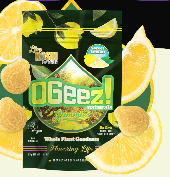 Ogeez! - Live Rosin Vegan Gummies - Sweet Lemon (I) (100mg)