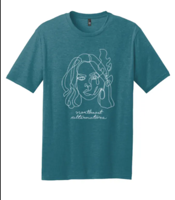 Girl Smoke Teal w/White T-shirt (XL) | Northeast Alternatives