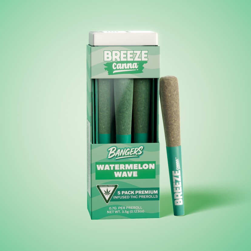 Breeze Bangers x 5 Infused Pre-rolls | Watermelon Wave