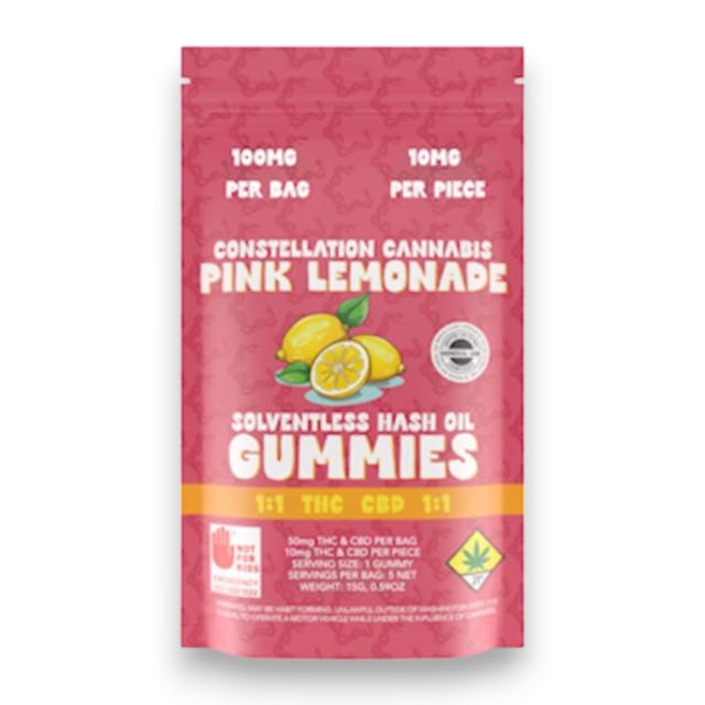 Constellation Hash Gummies CBD 1:1 - Pink Lemonade 10 Pack - DOH OVERSTOCK