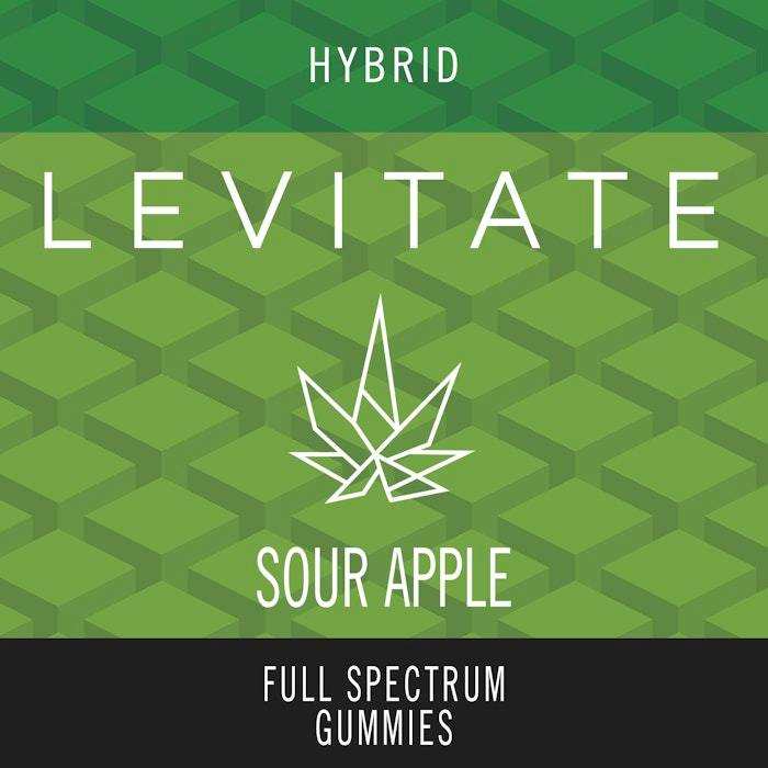Levitate Edible Gummies Sour Apple Live Resin Brick