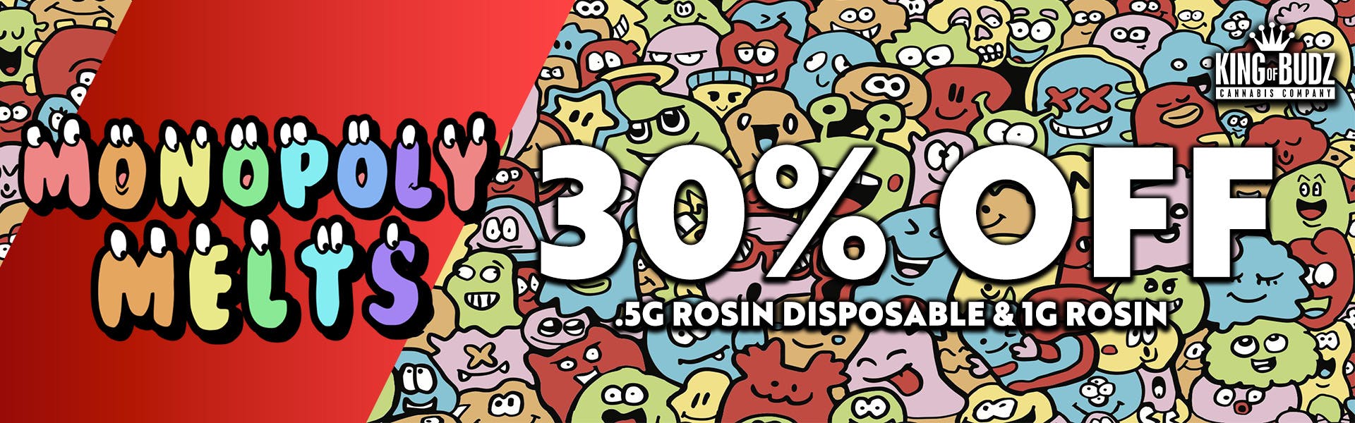 30 Percent Off Monopoly Melts 1g Rosin