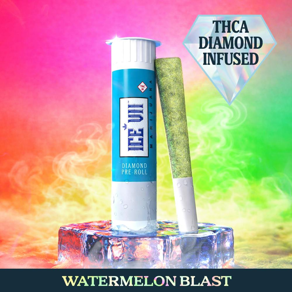 Ice VII: Infused Pre-Roll | Watermelon Blast x Blue Limonene | 1g | CODES -  Marshfield